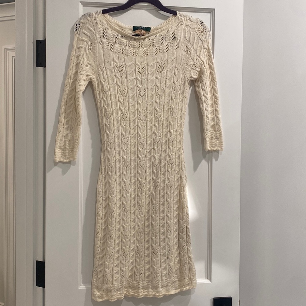 Off white Ralph Lauren sweater dress - lightly worn.
